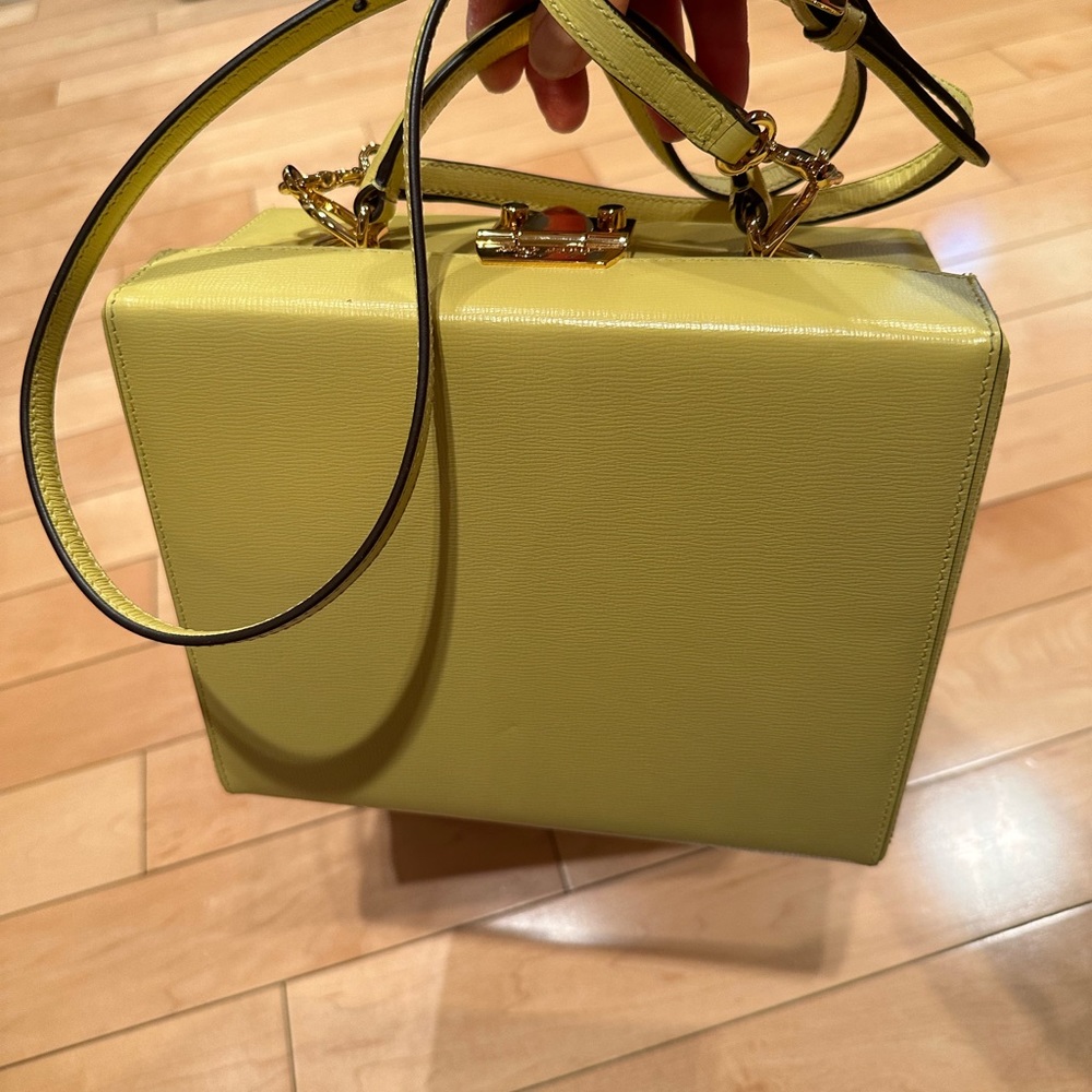 Mark Cross large special order box bag: lemon ice - Picture 14 of 16